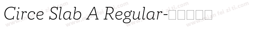 Circe Slab A Regular字体转换